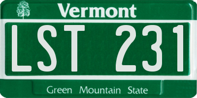VT license plate LST231