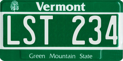 VT license plate LST234