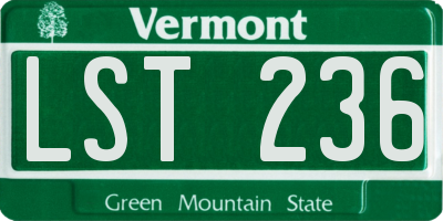 VT license plate LST236
