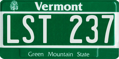 VT license plate LST237