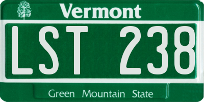 VT license plate LST238
