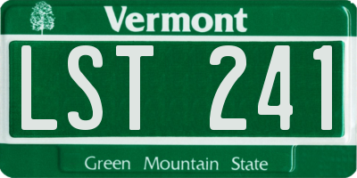 VT license plate LST241