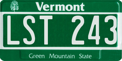 VT license plate LST243
