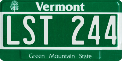 VT license plate LST244