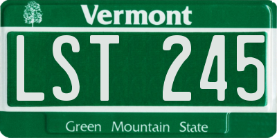 VT license plate LST245