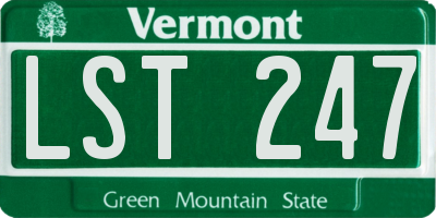VT license plate LST247
