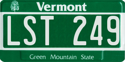 VT license plate LST249