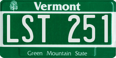 VT license plate LST251