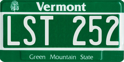 VT license plate LST252
