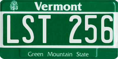 VT license plate LST256