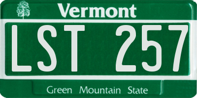 VT license plate LST257