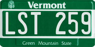 VT license plate LST259