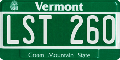 VT license plate LST260