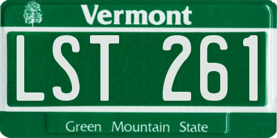 VT license plate LST261
