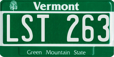 VT license plate LST263