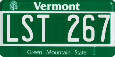 VT license plate LST267