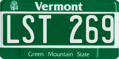 VT license plate LST269