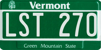VT license plate LST270