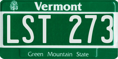 VT license plate LST273