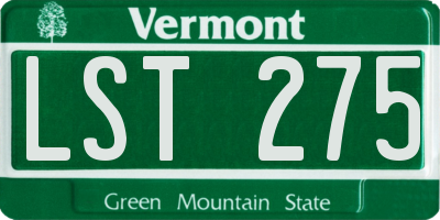 VT license plate LST275