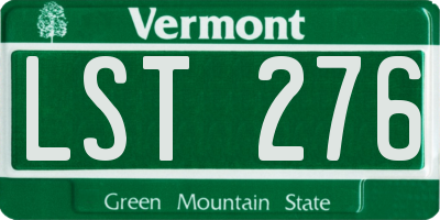 VT license plate LST276