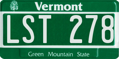 VT license plate LST278