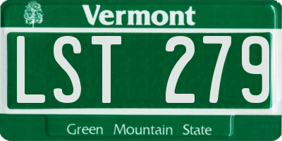 VT license plate LST279