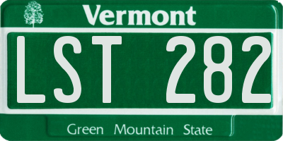 VT license plate LST282
