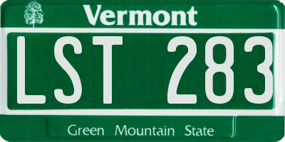 VT license plate LST283