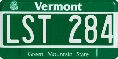 VT license plate LST284