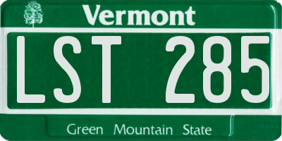 VT license plate LST285