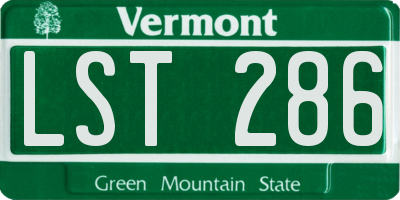 VT license plate LST286