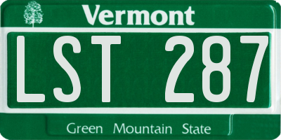 VT license plate LST287