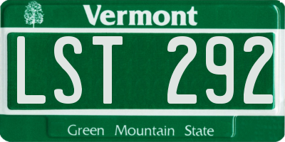 VT license plate LST292