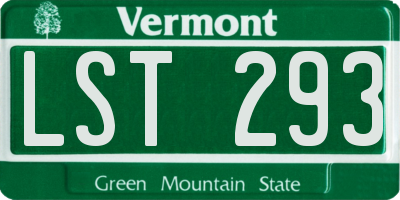 VT license plate LST293