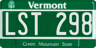 VT license plate LST298