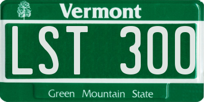 VT license plate LST300