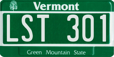 VT license plate LST301