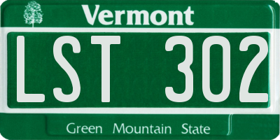 VT license plate LST302