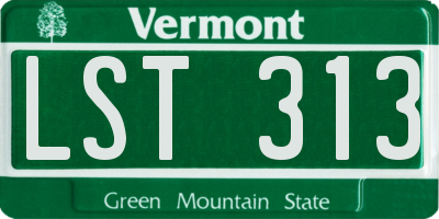VT license plate LST313
