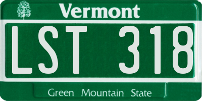 VT license plate LST318