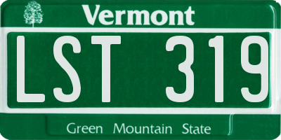 VT license plate LST319