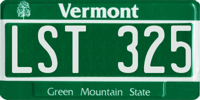 VT license plate LST325