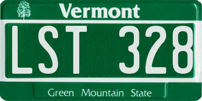 VT license plate LST328