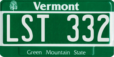VT license plate LST332