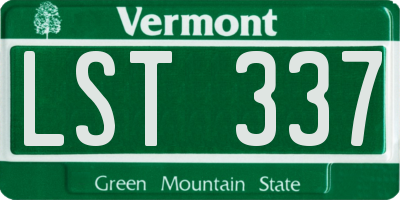 VT license plate LST337