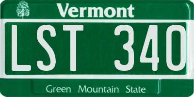 VT license plate LST340