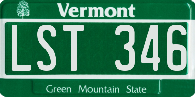 VT license plate LST346