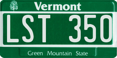 VT license plate LST350