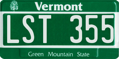 VT license plate LST355